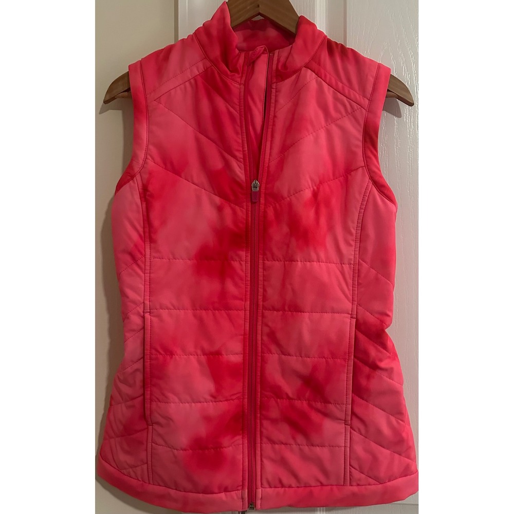 Slazenger Golf Vest Puffer Sleeveless Full Zip Lightweight Pink Small